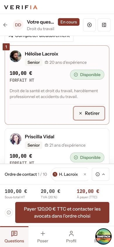 Nouveau libellé final de l'expérience sur mobile