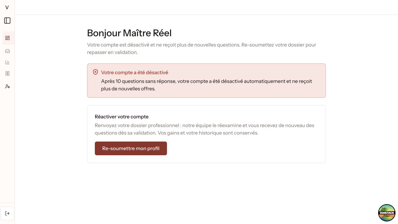 Espace avocat réellement bloqué après dix offres restées sans réponse